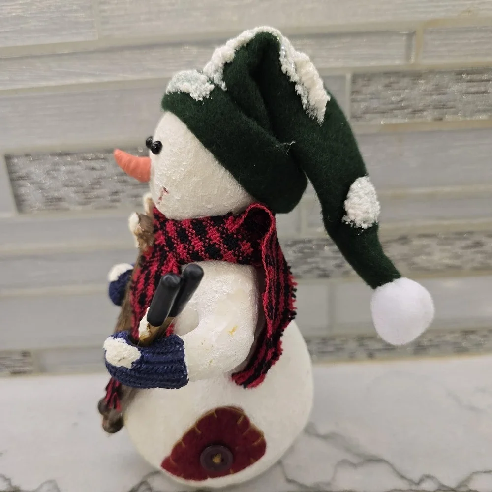 Vintage JCPenney Holiday Novelties Snowman Figurine Christmas Decor Boxed 7 Inch